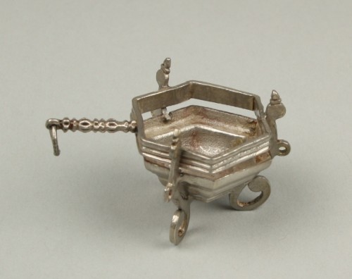 Zilveren miniatuur komfoor